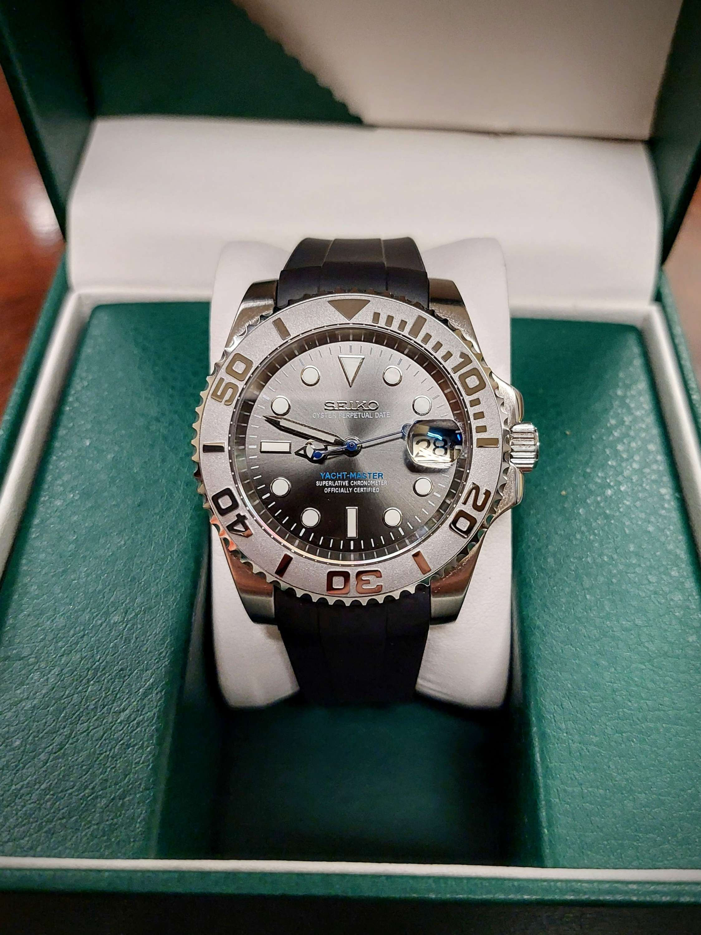 40mm Rhodium Yacht Master mod