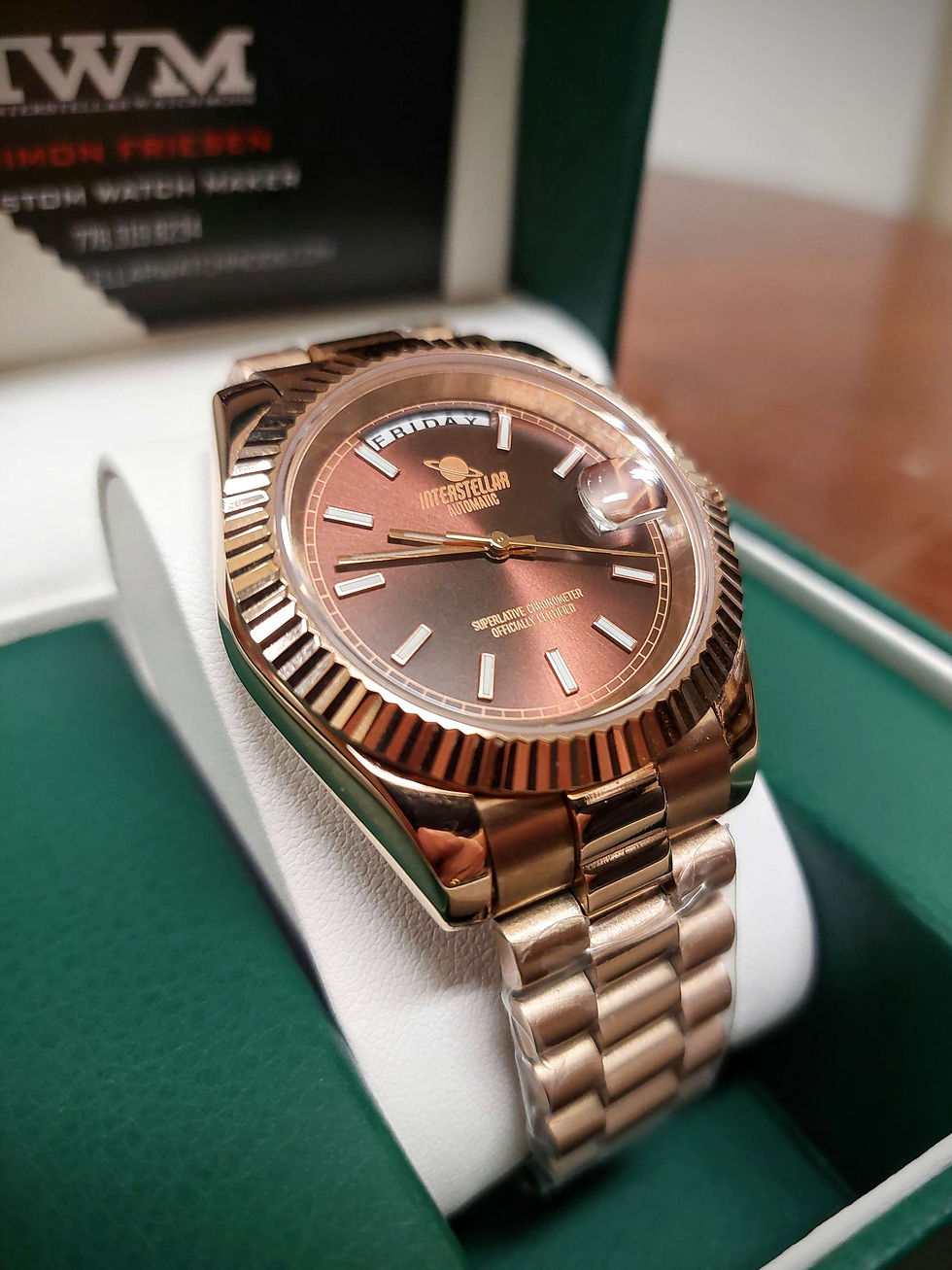 Thumbnail: 40mm chocolate rose gold Interstellar day/date