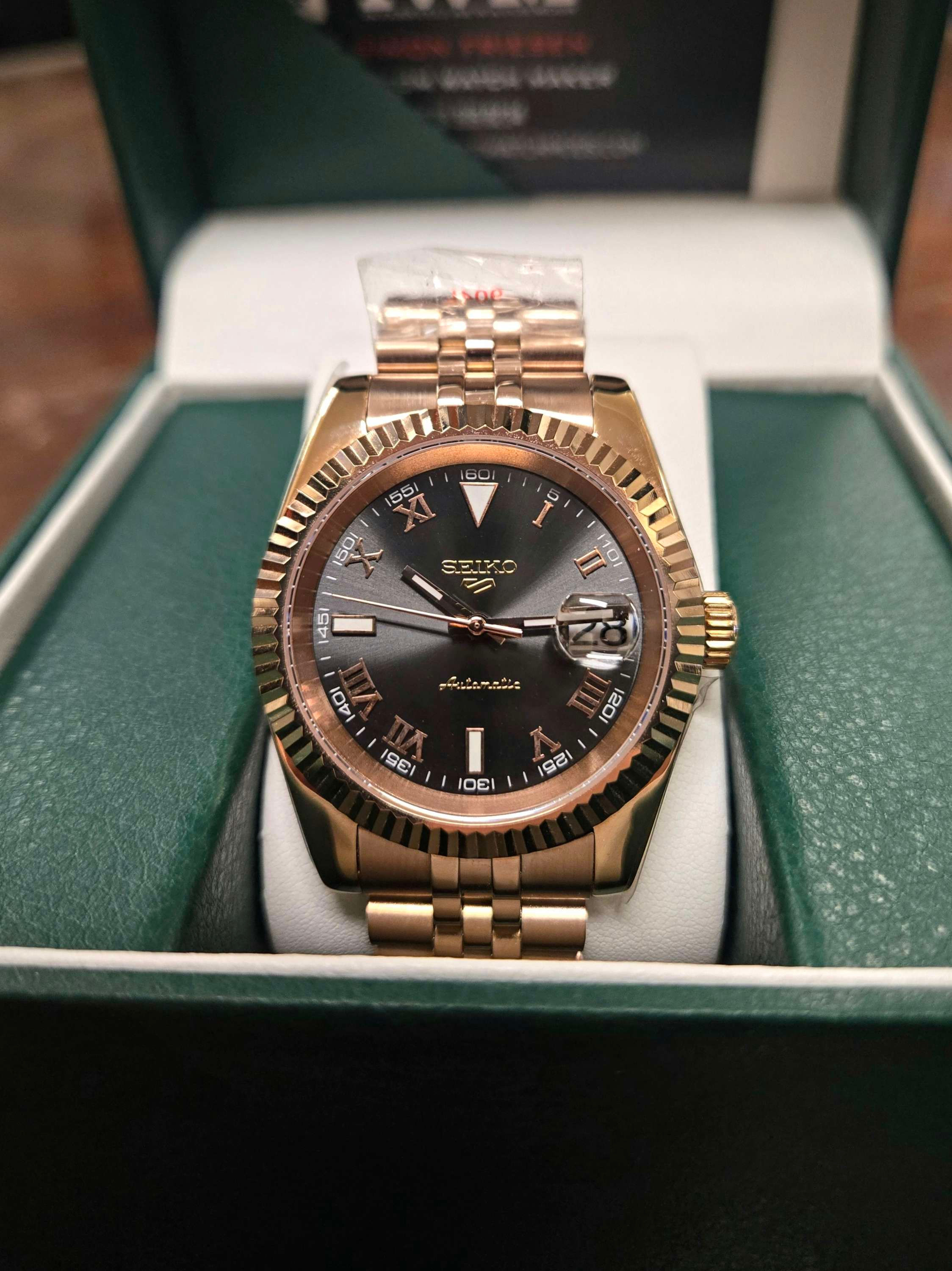 40mm rose gold Wimbledon mod