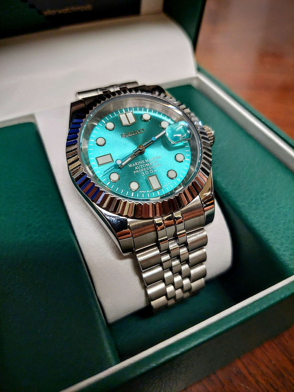 Thumbnail: 39mm Tiffany blue datejust mod
