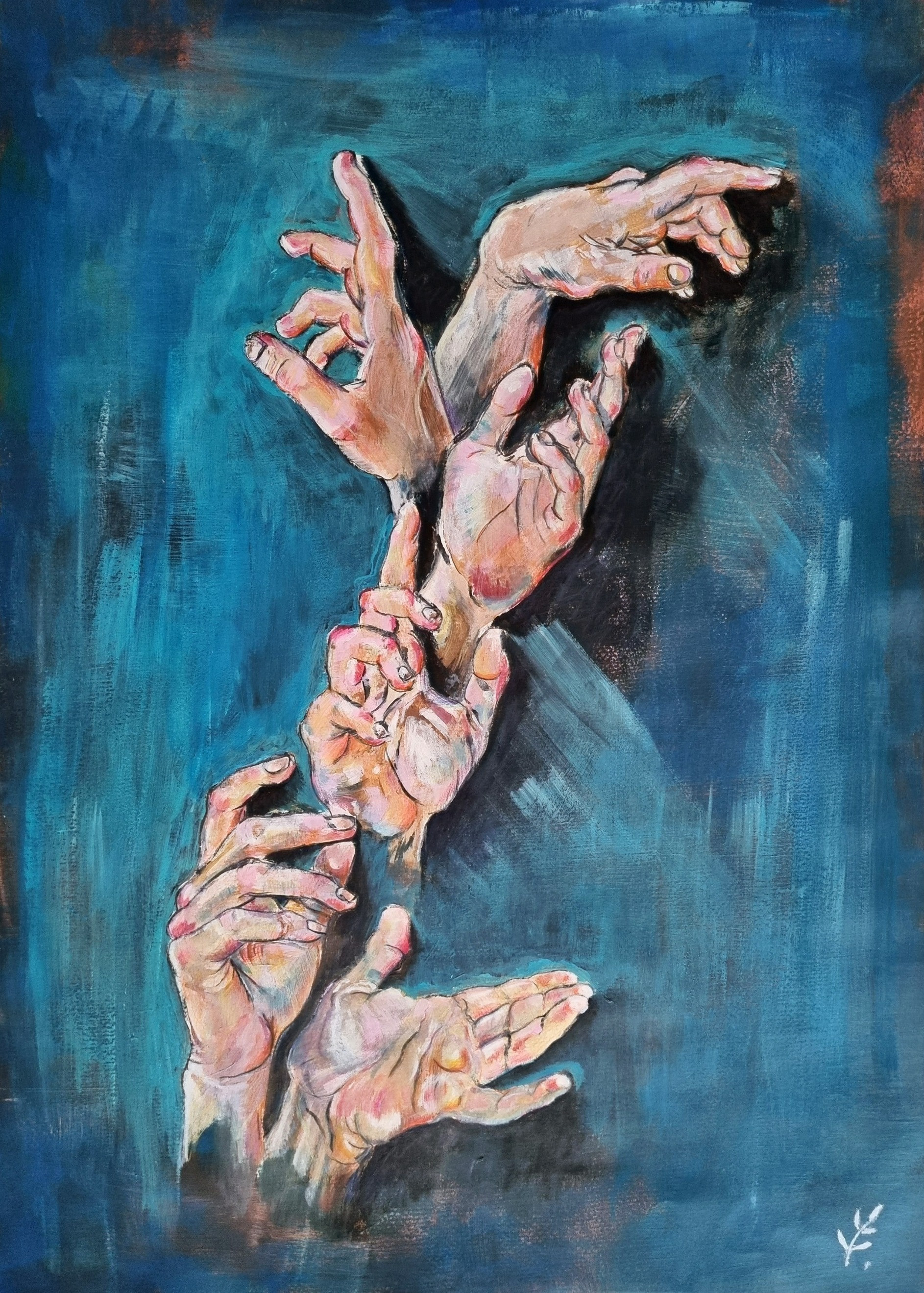 ,,Die Verursachung'' Acrylgemälde