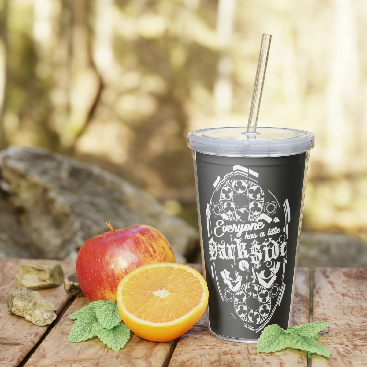 Everyone has a darkside Plastic Tumbler with Straw
