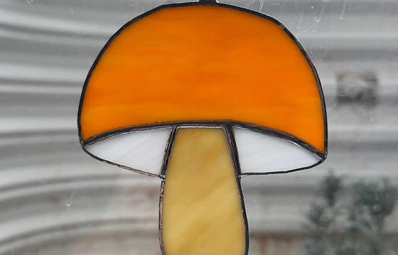 Intro to Stained Glass - Mushroom Suncatchers