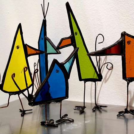 Intro to Stained Glass - Scrappy Birds