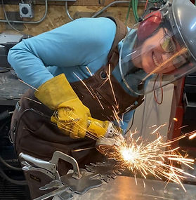 Ann likes to share her passion for fire and art in her sculpture and metal work! 