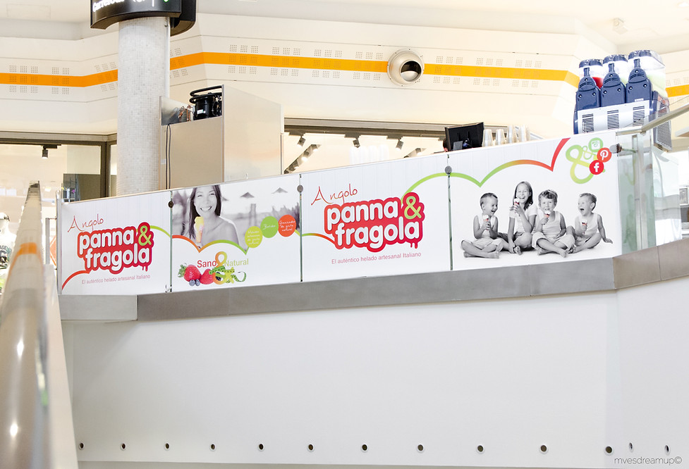 Cartelería para Panna&Fragola Angolo