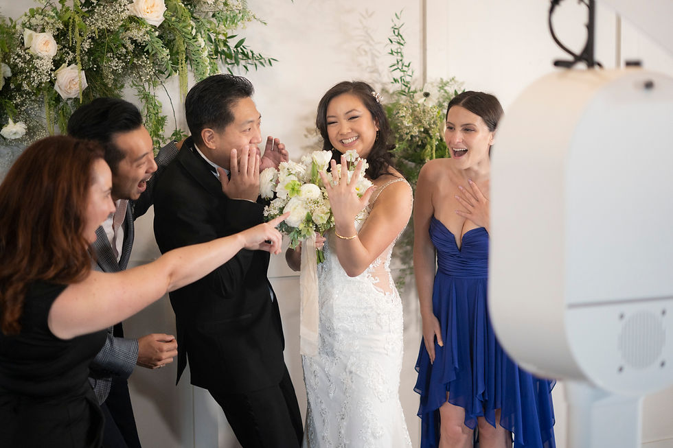 Eye-level view of high-end photo booth setup ready for use
