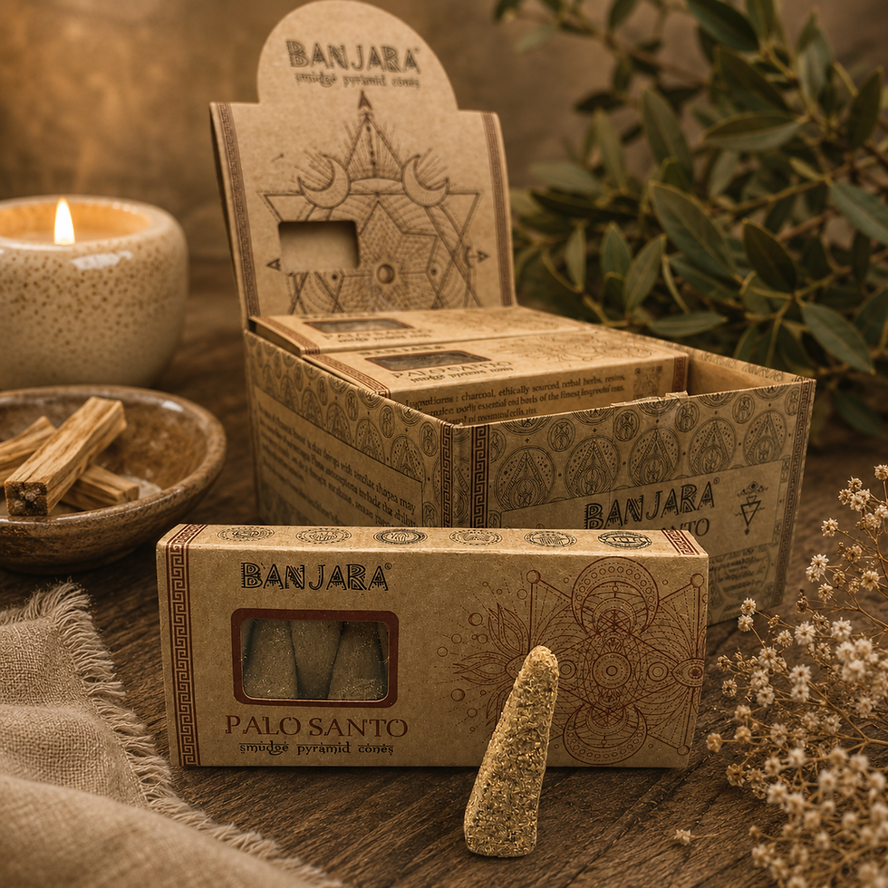 Thumbnail: Banjara Palo Santo Smudge Incense Cones, Ethically Sourced Meditation Fragrance