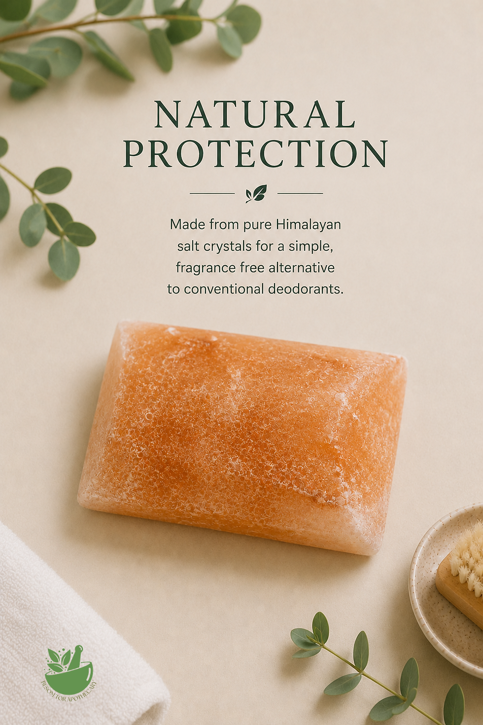 Thumbnail: Himalayan Salt Deodorant Bar, Natural Crystal Mineral Protection, Aluminium Free
