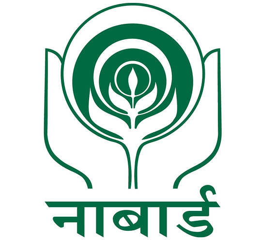 NABARD logo: green sprout in hands