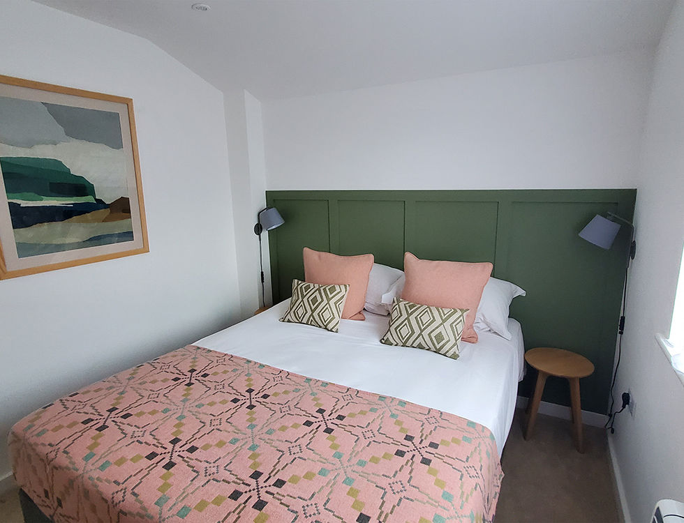 Bedroom 2 with Wall Art at Carbis Bay Lodge