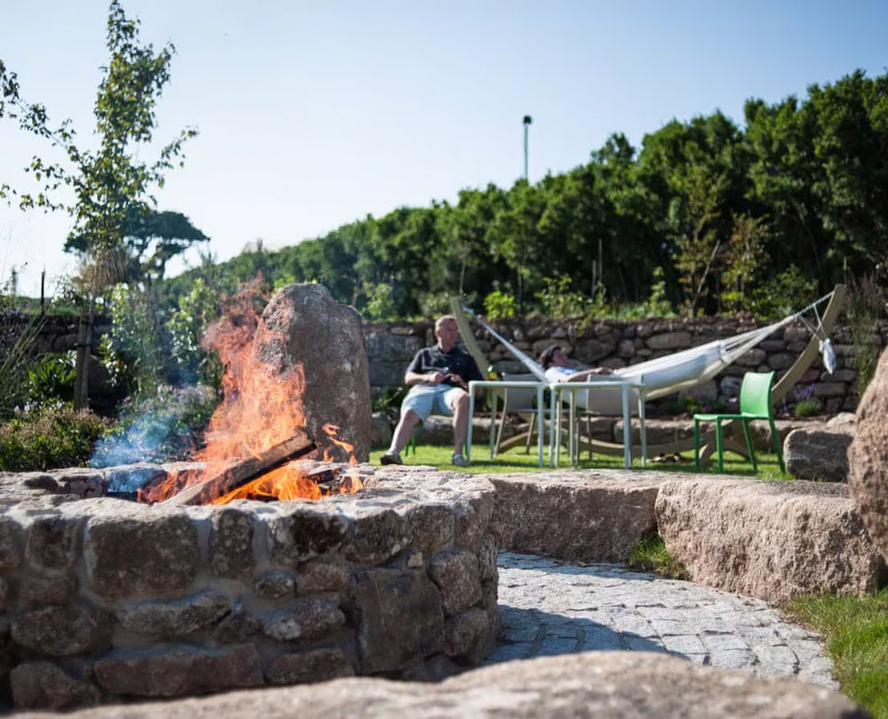 Fire pit garden at Una St Ives
