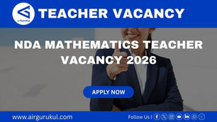 NDA Mathematics Teacher Vacancy 2026 | airGurukul