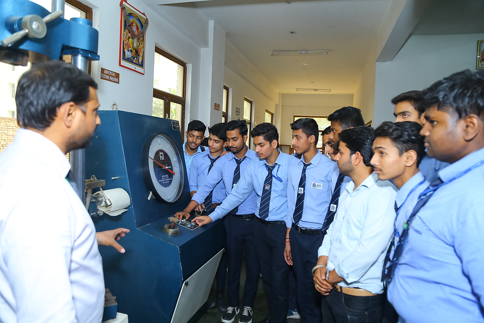 Mechanical Engineering Labs at PIIT Greater Noida supporting machine learning workshop practice mechanical experiments and practical training