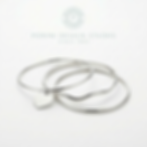 Urbane Heart sterling silver stacking bangle with handmade heart charm, group, handmade in New Zealand by Sue Dunmore