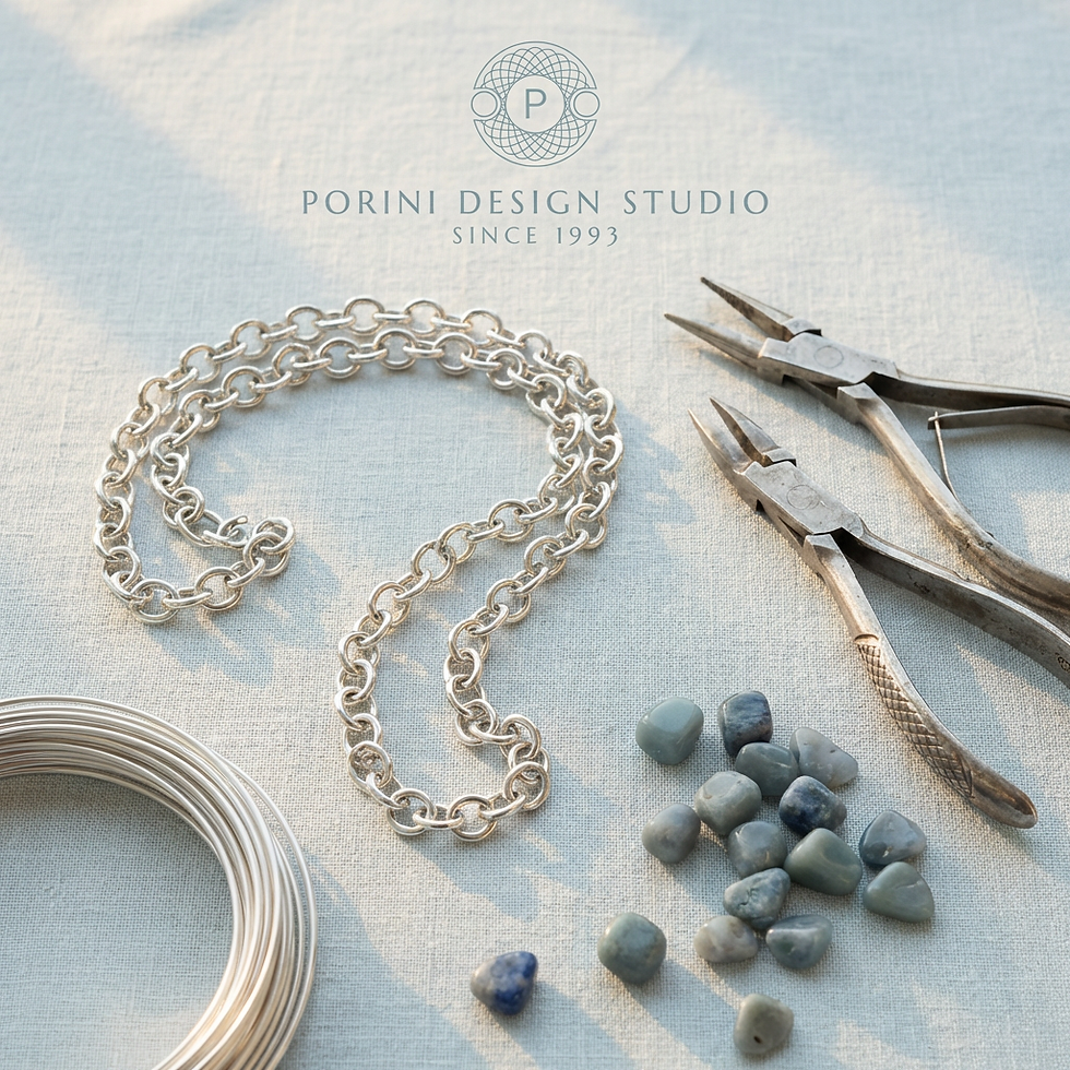 Handmade sterling silver jewellery by Porini Design, made to be worn every day for twenty years, New Zealand.