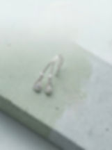 Urbane Lumière hand formed silver teardrop earrings with 4mm Moissanite, 30mm drop, handmade in New Zealand
