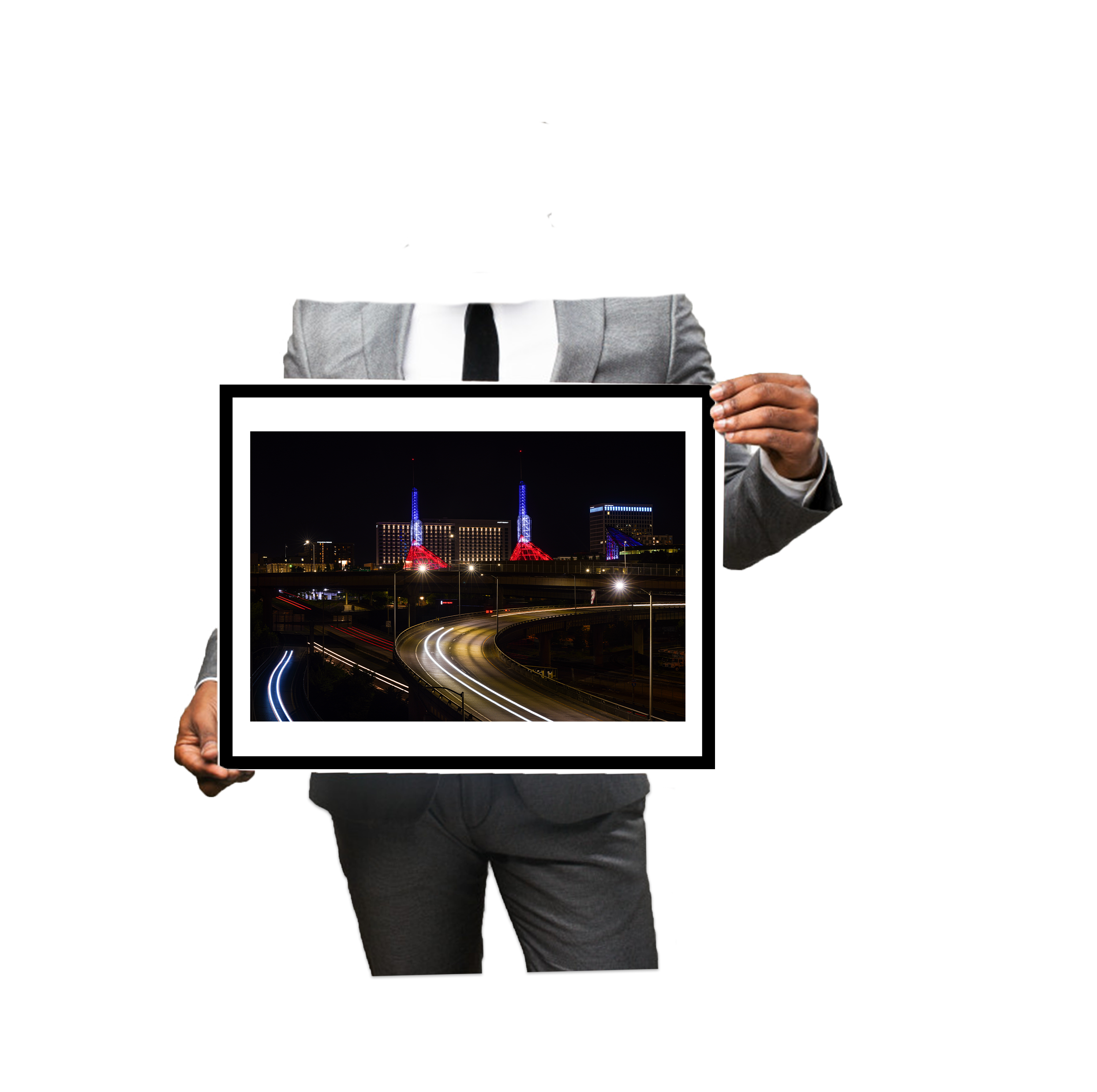 Wavy Boy Media Art Print (Portland Night)