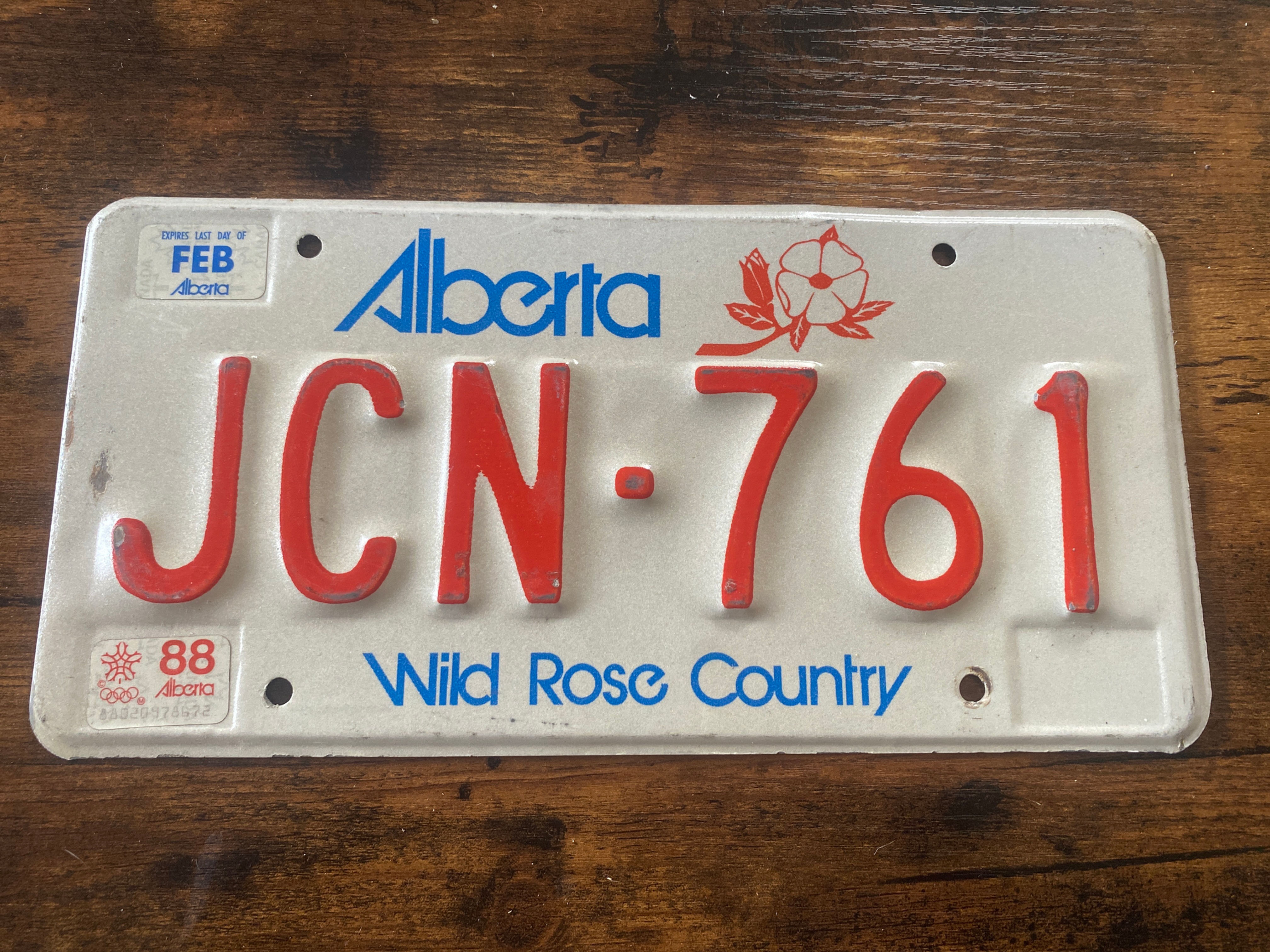Plaque Immatriculation Américaine Alberta