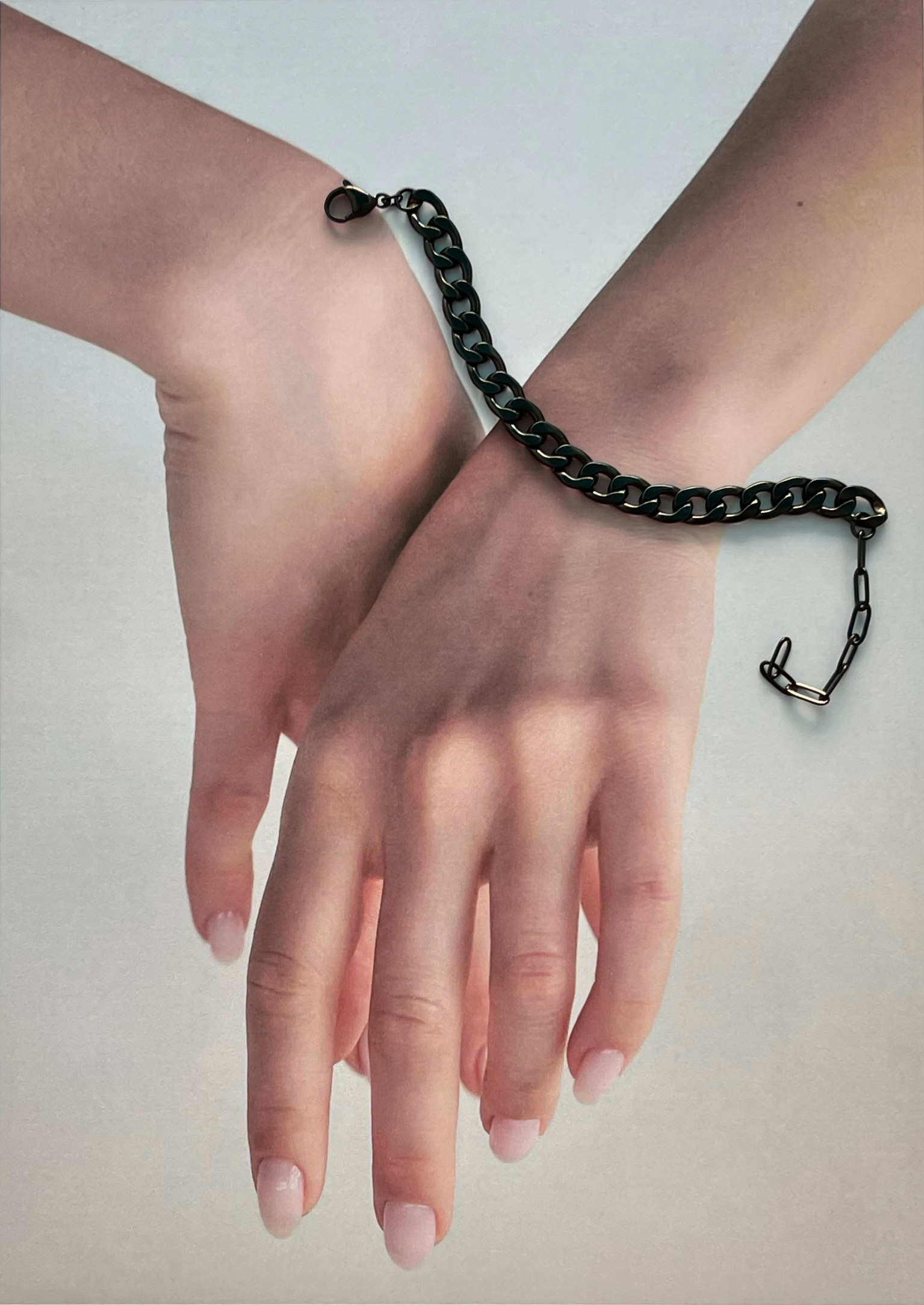 Thick Black Chain Bracelet