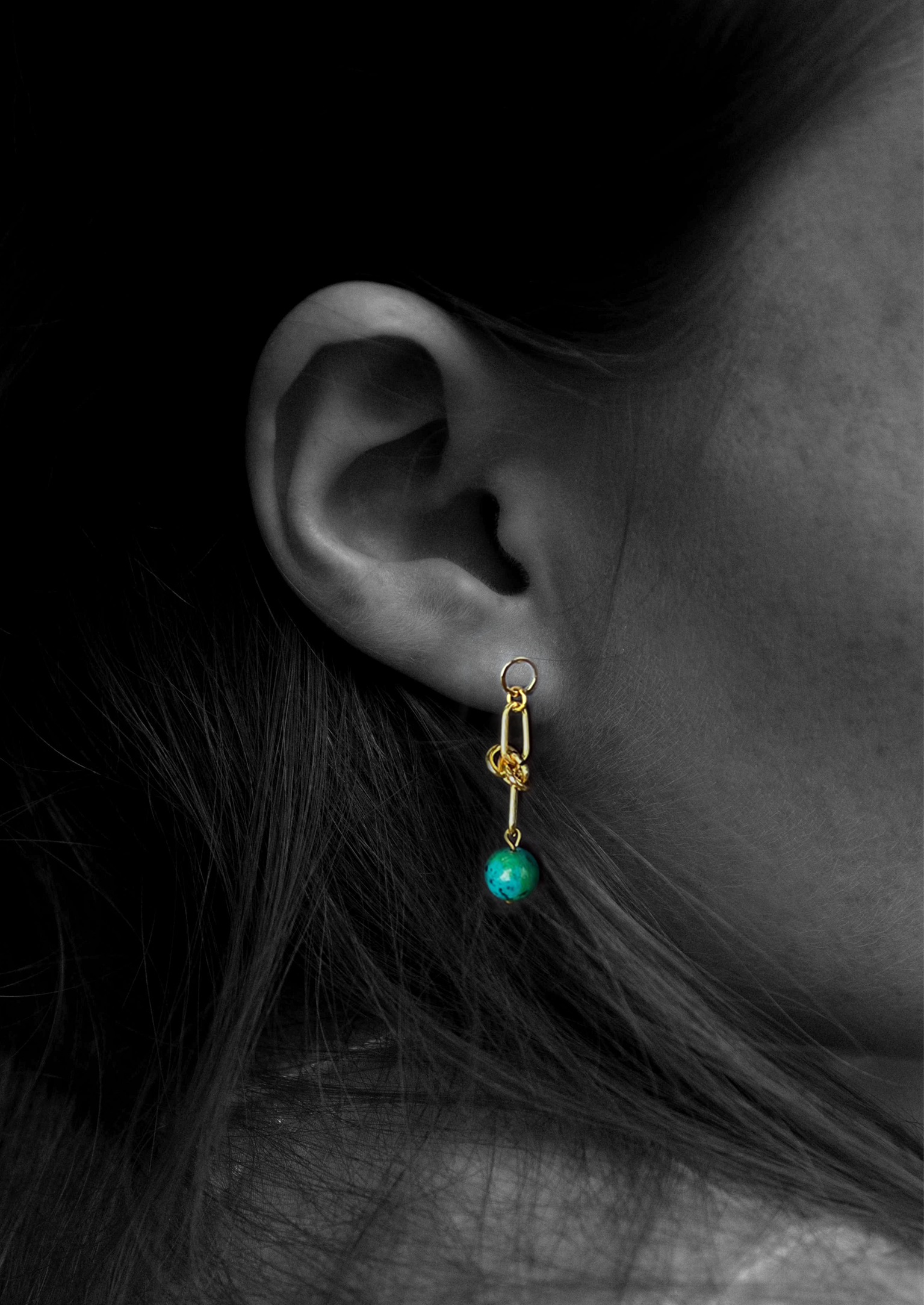 Golden Azurite Earrings