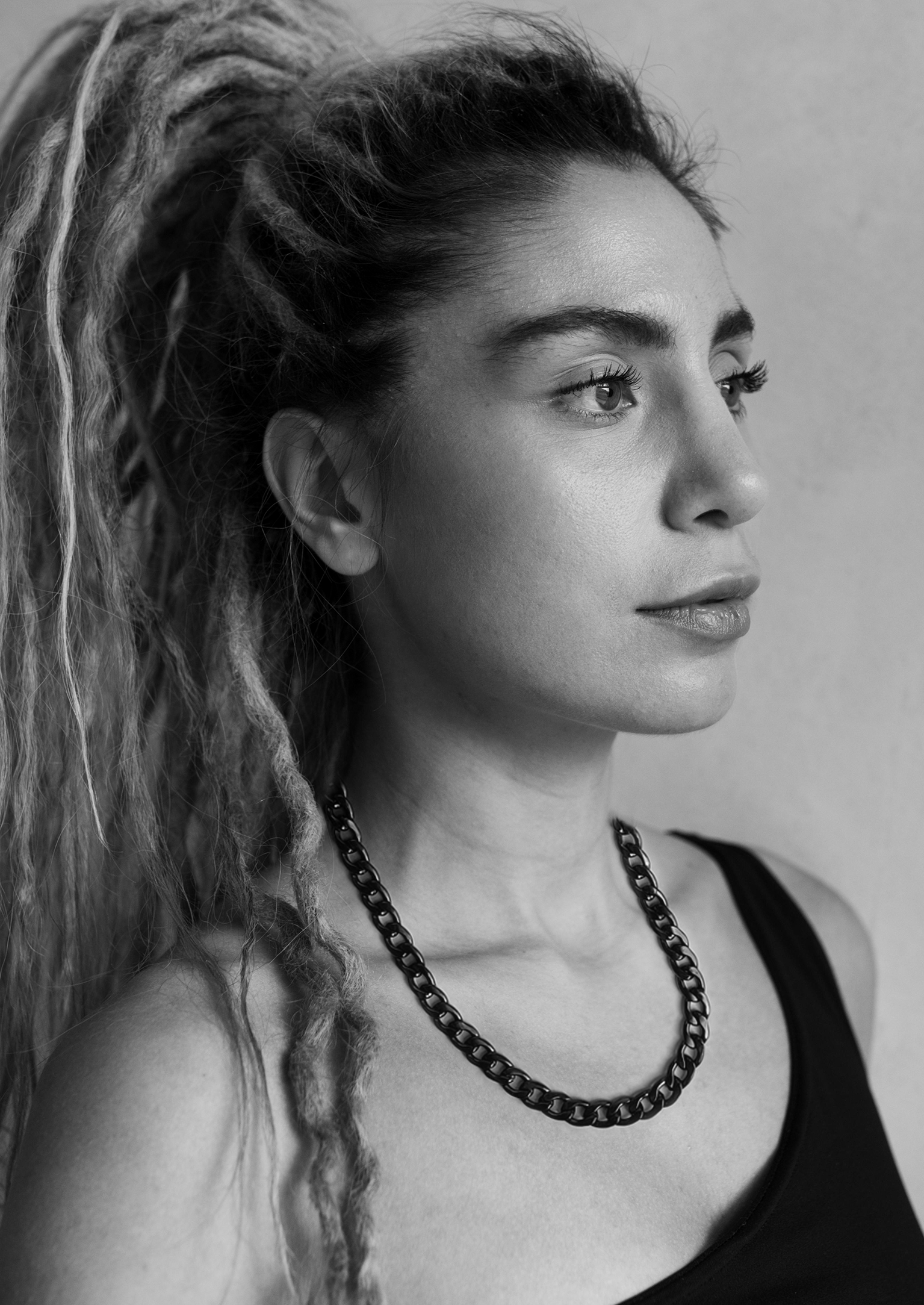 Bold Black Chain Necklace