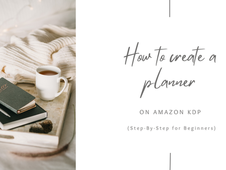 Tray sitting on a table with planners, a pen and a cuppa on