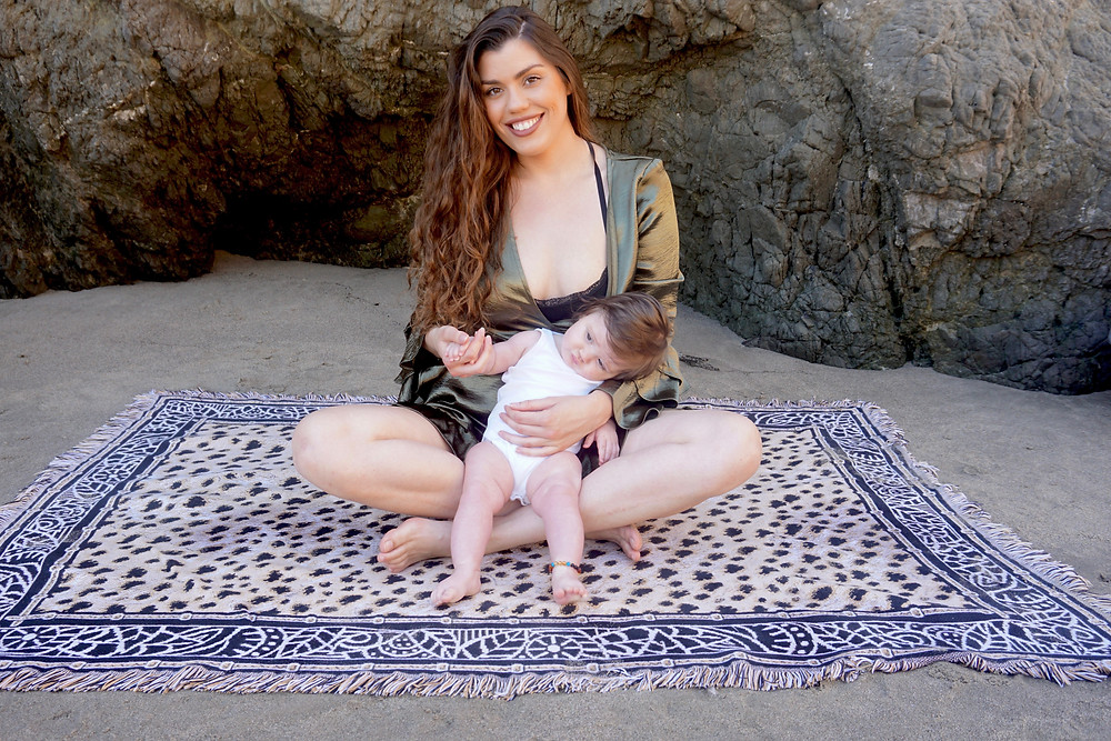 My daughters first time at the beach