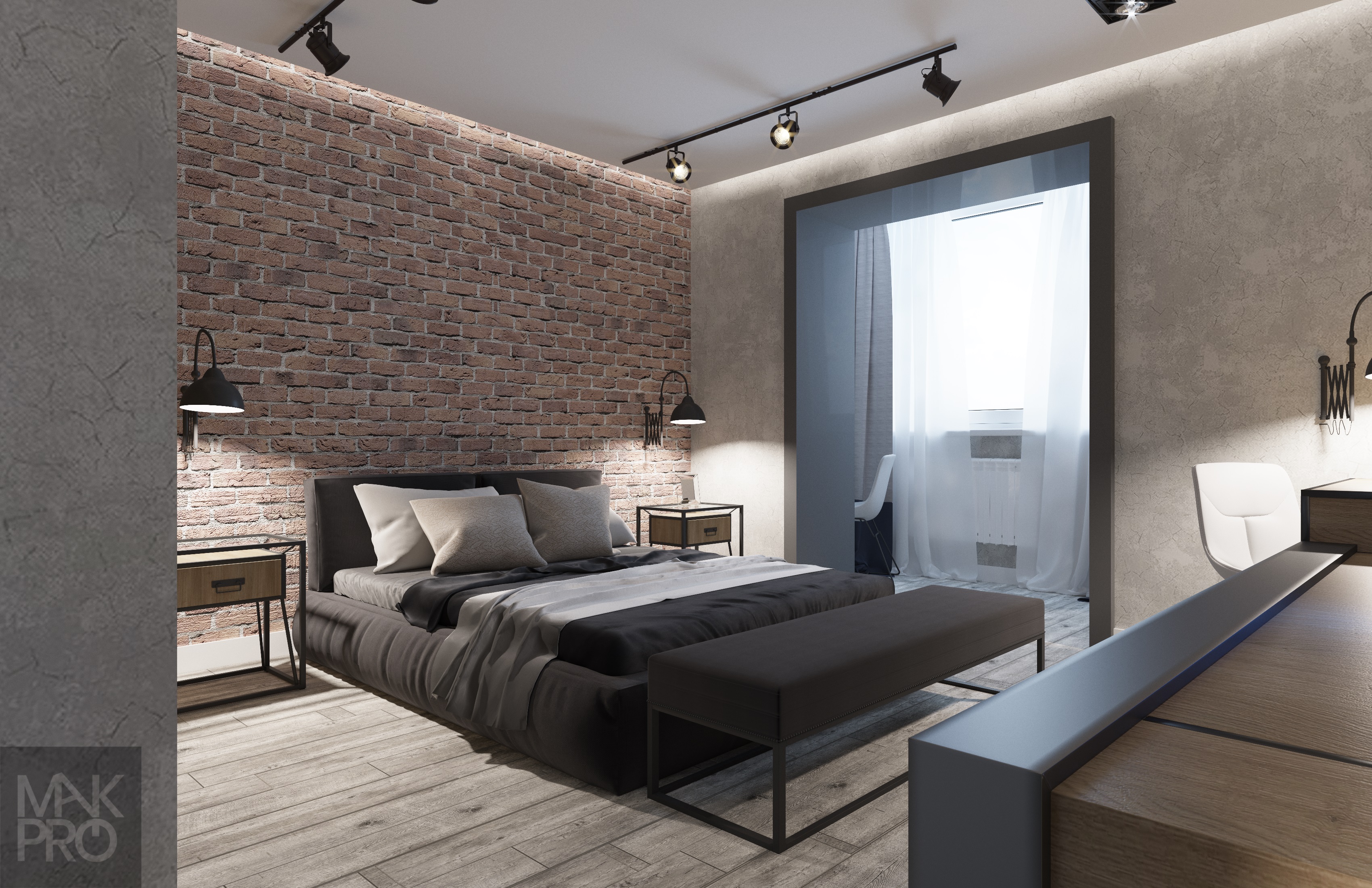 Спальня в стилі LOFT