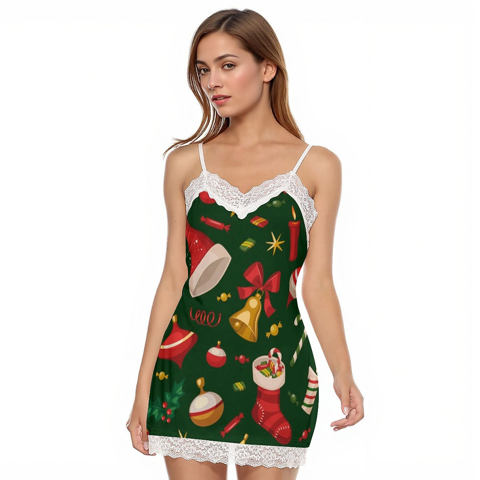 Thumbnail: BG - Cami - Lace - Christmas - Dress