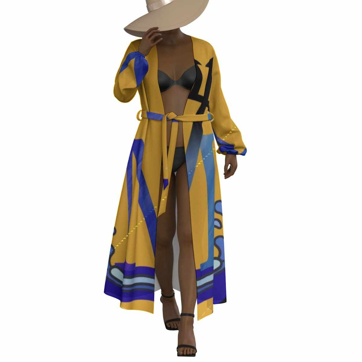 ME - LACE - CHIFFON - ROBE - GOLD