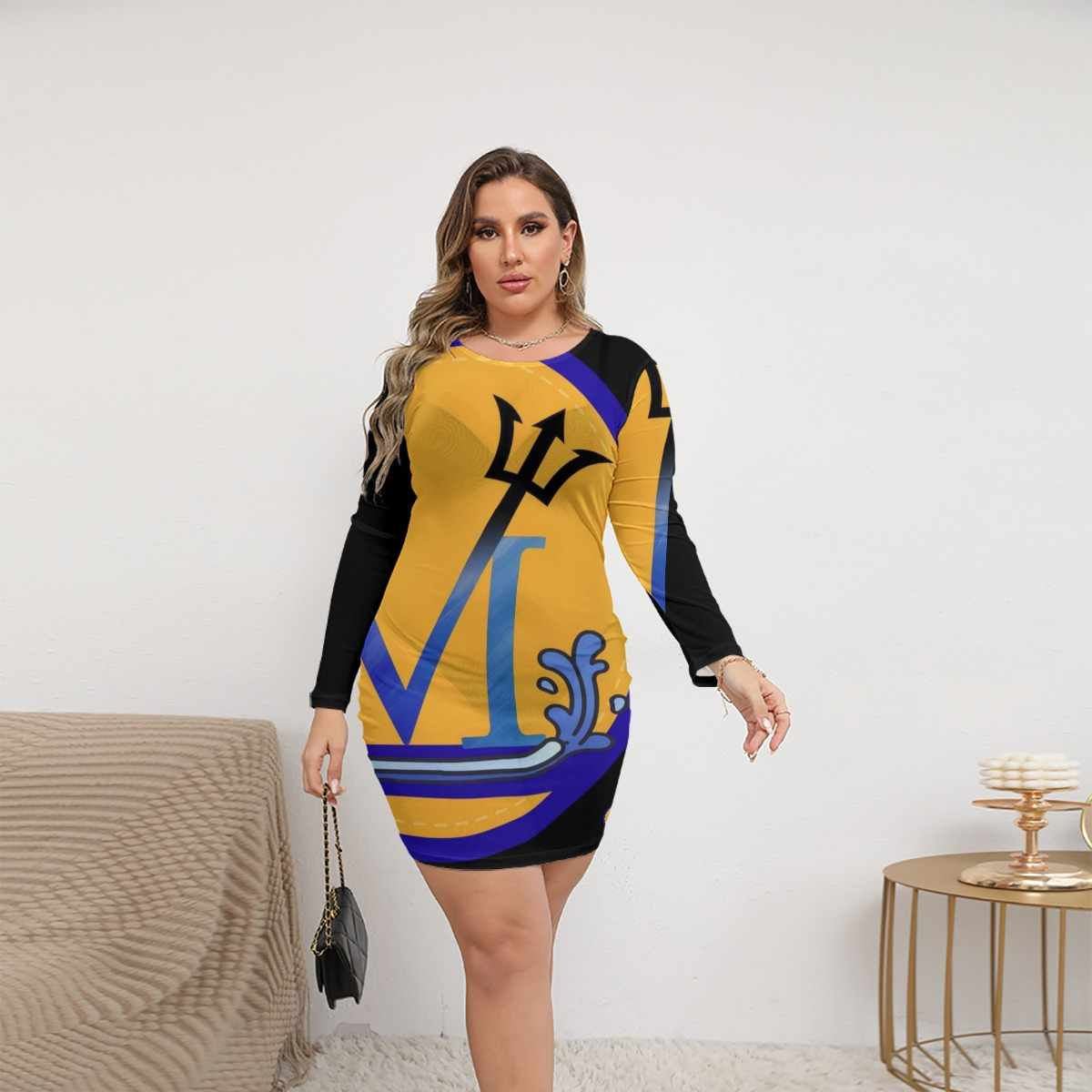 ME - PLUS - SIZE - MESH - DRESS - YELLOW