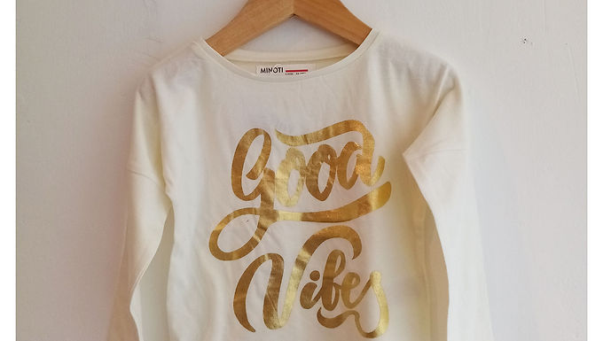 'Good Vibes' Long Sleeve Top