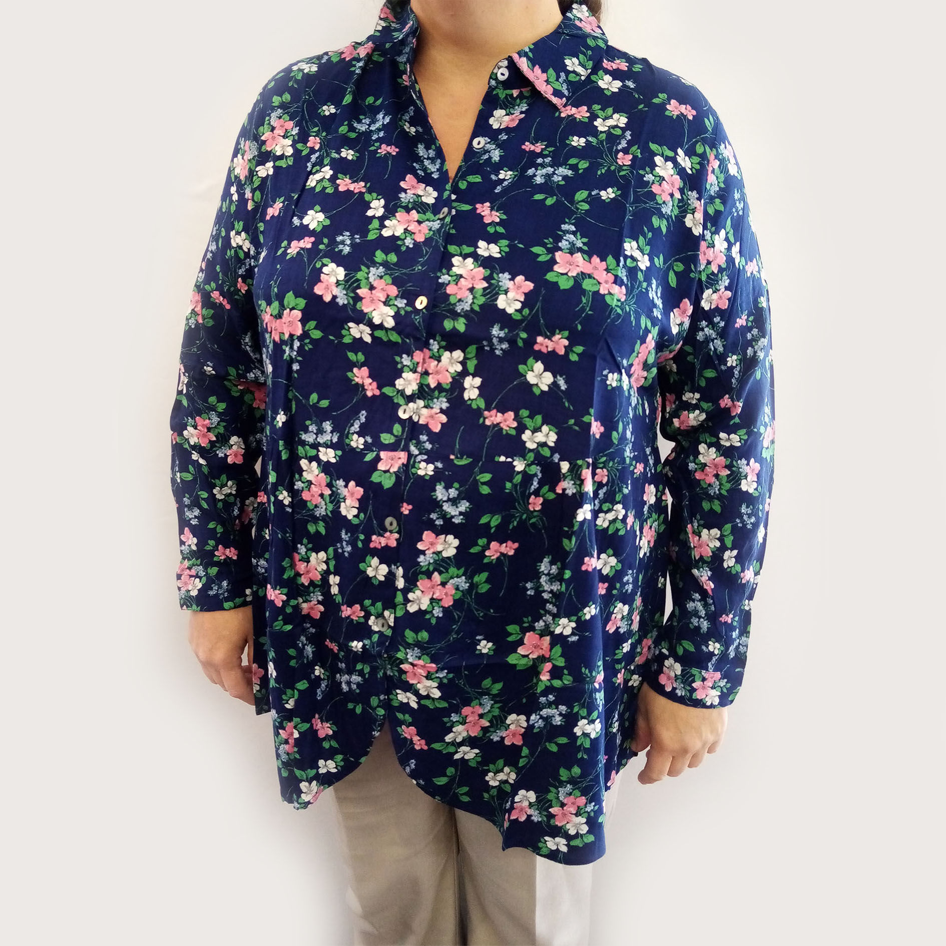 Tulip Hem Button Front Shirt