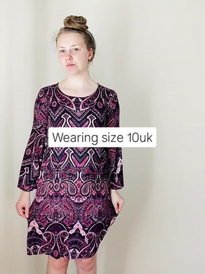 Kate Dark Pink Flute Sleeved Dress