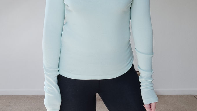 Aqua Mint Snug Fit Casual Top