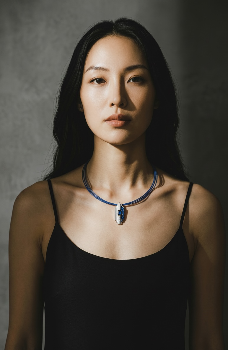 Thumbnail: DECO項鏈 - 白金色 | DECO Necklace - Rhodium