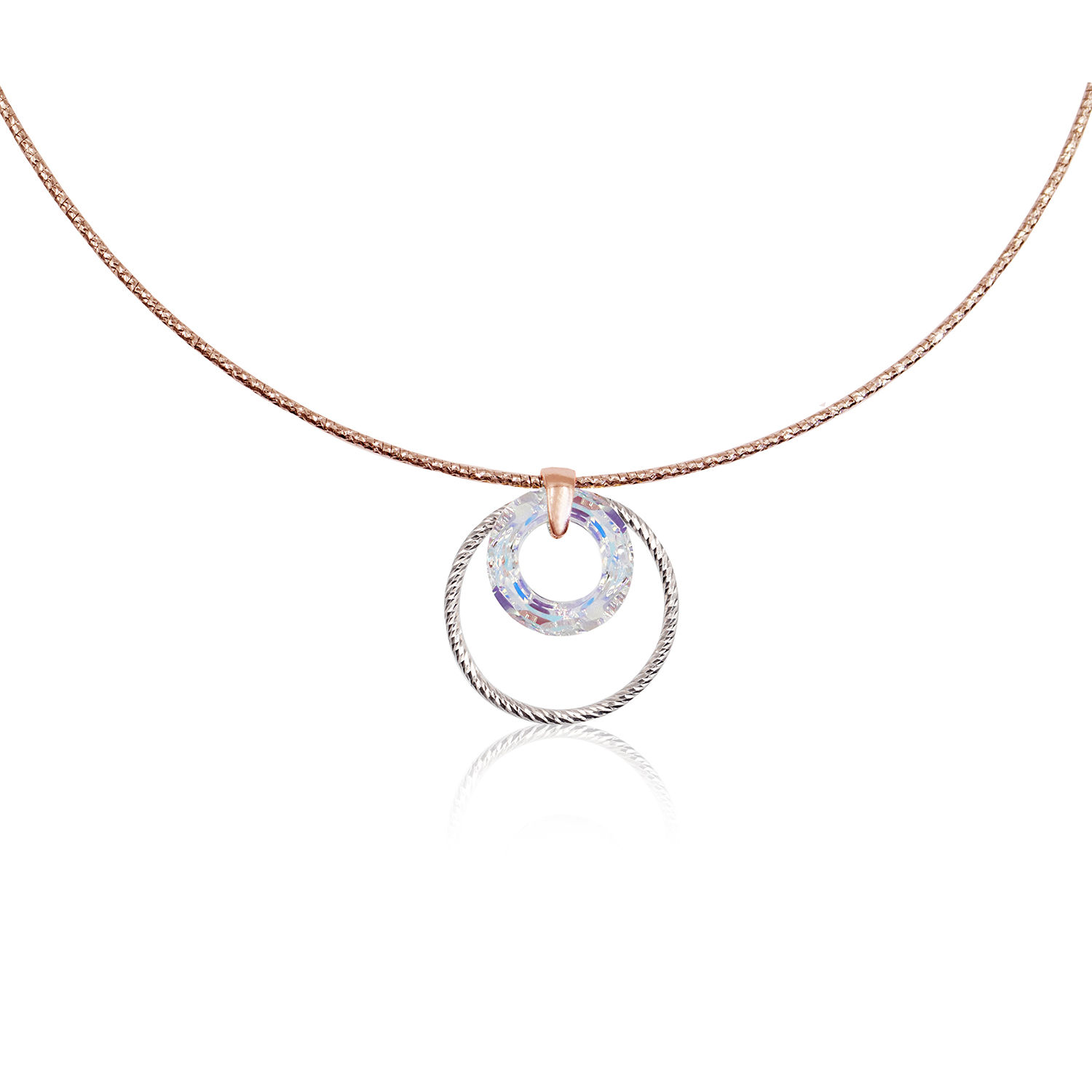 CIRCLE CRYSTAL項鏈 - 玫瑰金 | CIRCLE CRYSTAL Choker - Rose Gold