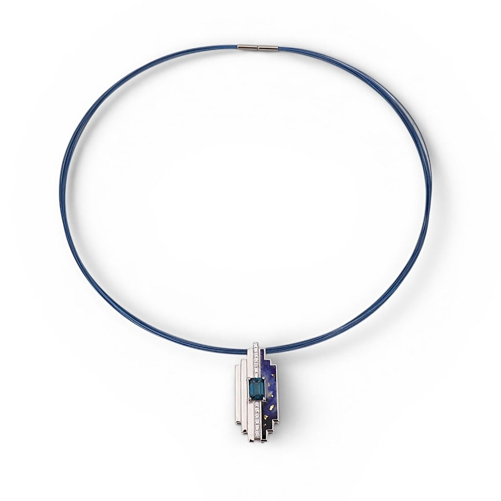 Thumbnail: DECO項鏈 - 白金色 | DECO Necklace - Rhodium
