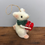 Thumbnail: Small Felt Mouse Holding A Present