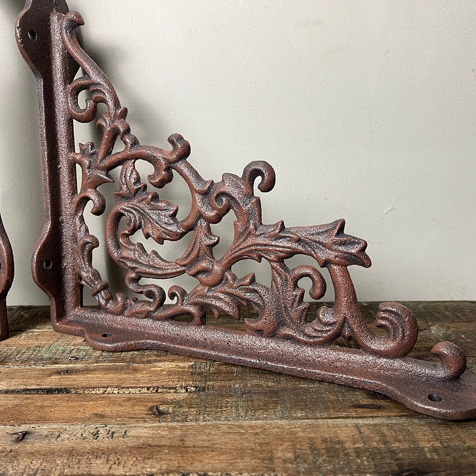 Thumbnail: Pair of Cast Iron Shelf Brackets (Close Up)