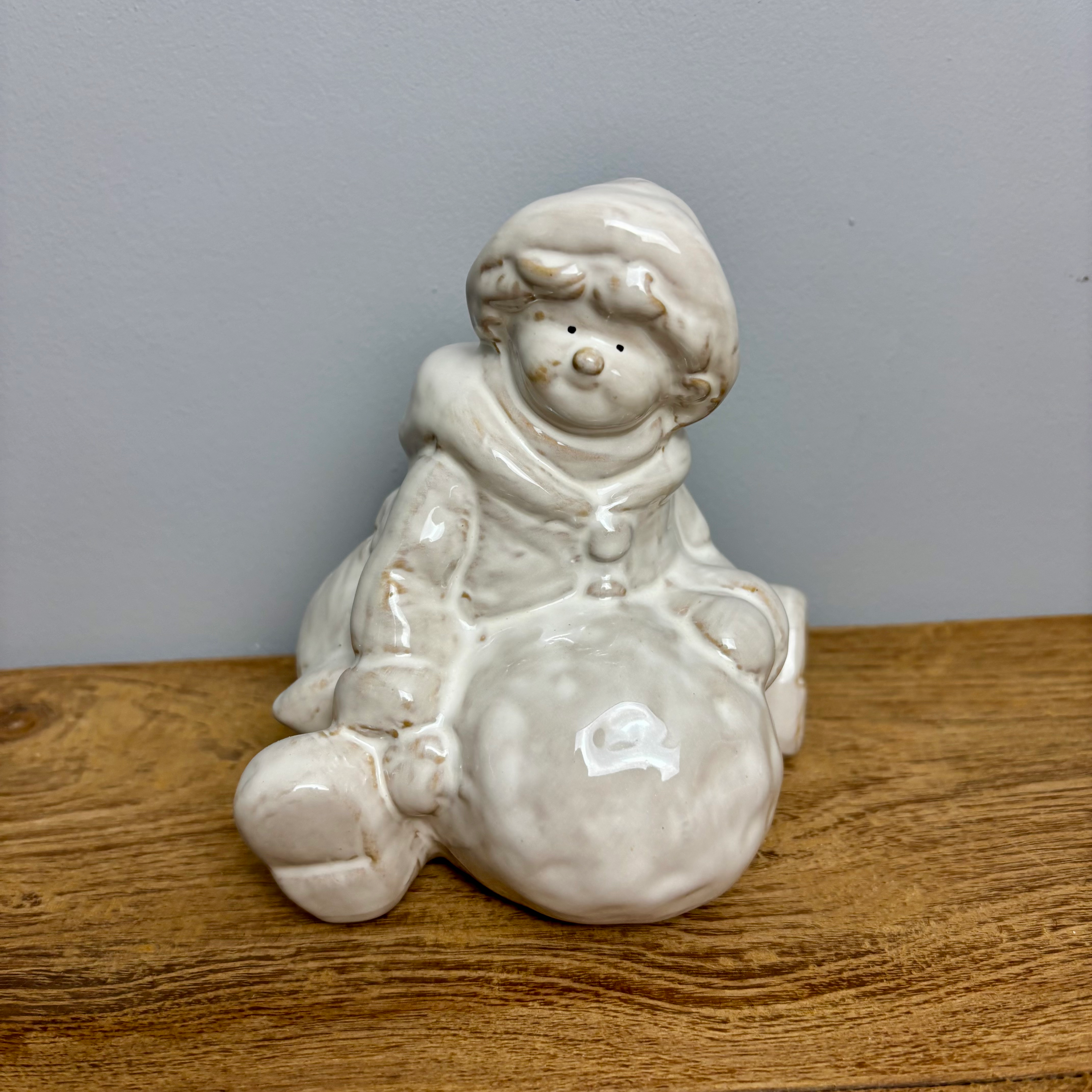 Ceramic Snowman with Snowball