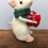 Thumbnail: Small Felt Mouse Holding A Present