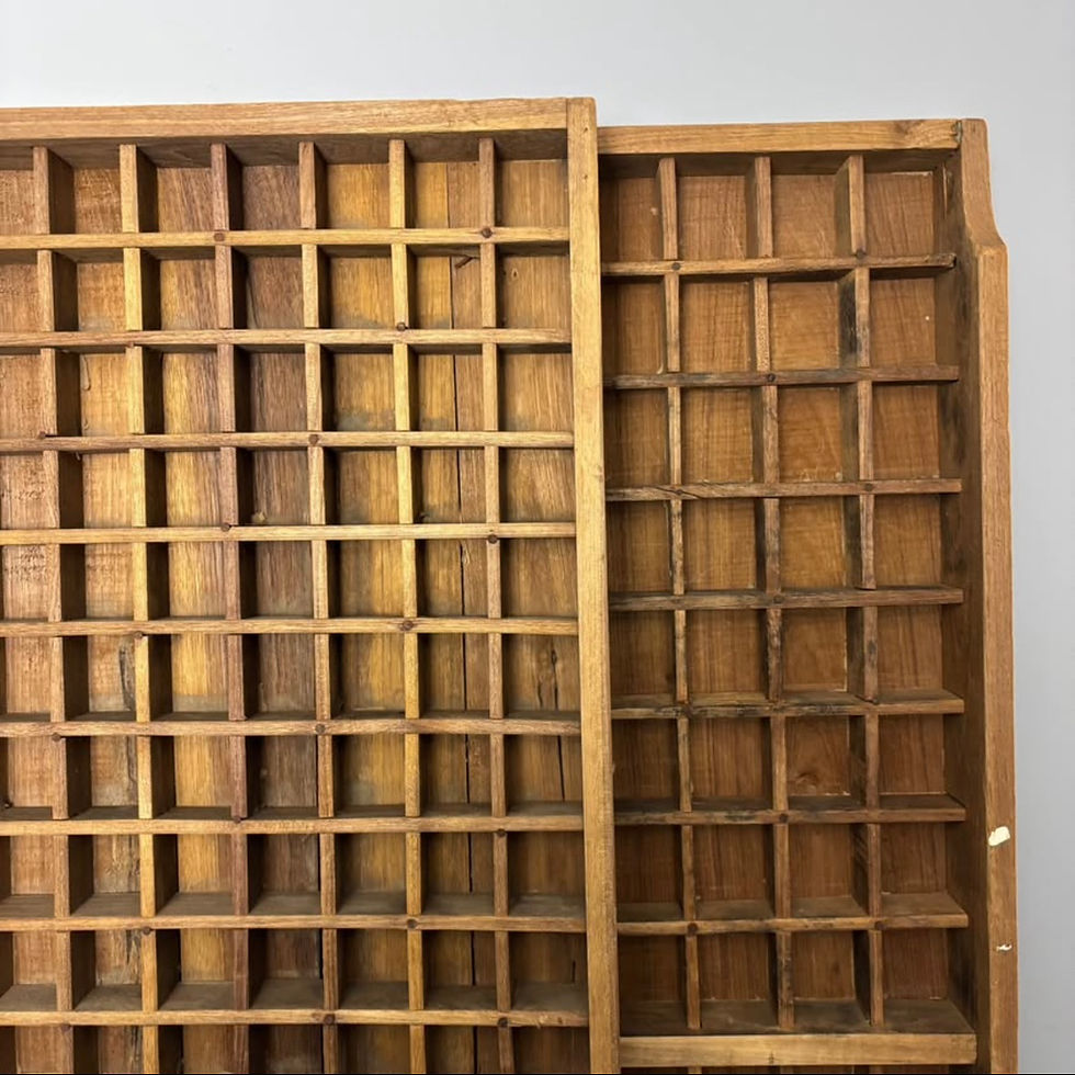 Thumbnail: XL Rustic Wooden Printers Trays