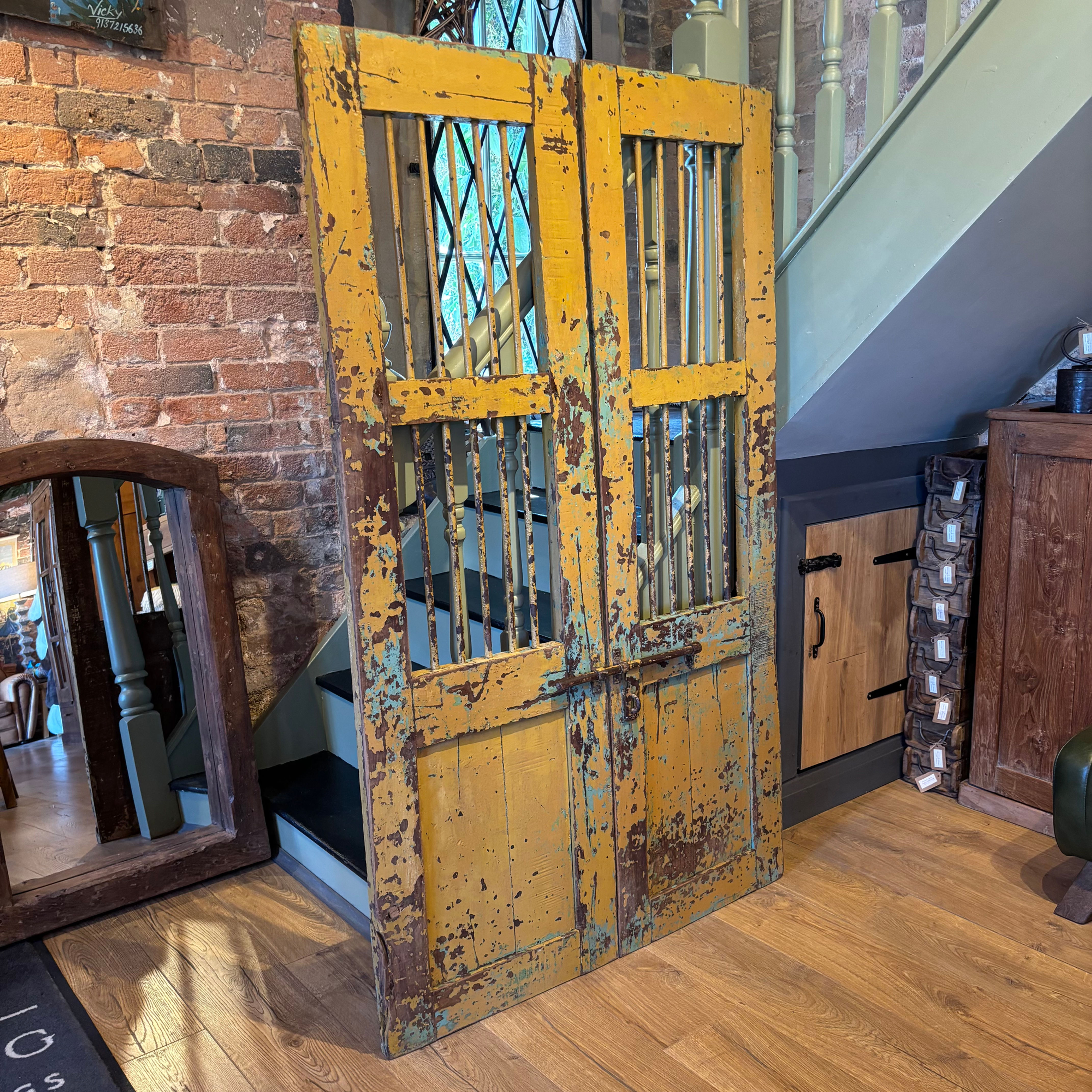Pair of Vintage Wooden Door Shutters