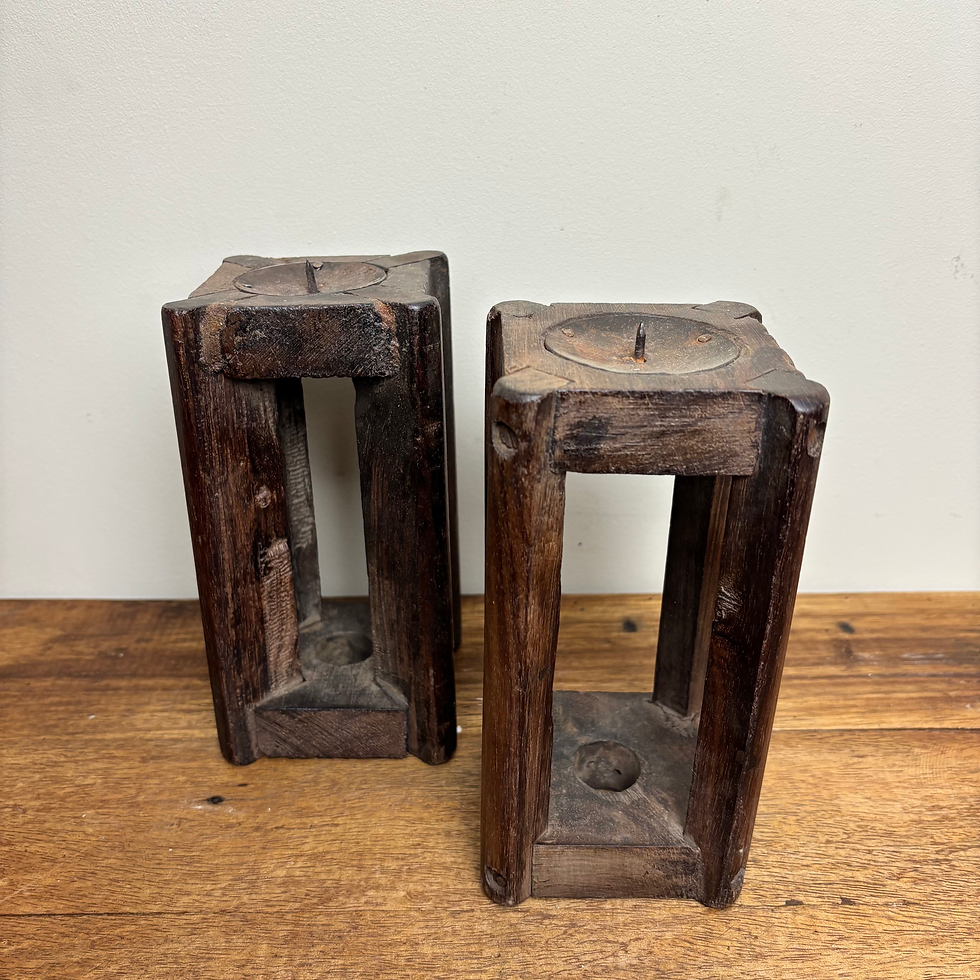 Thumbnail: Rustic Wooden Candle Holder