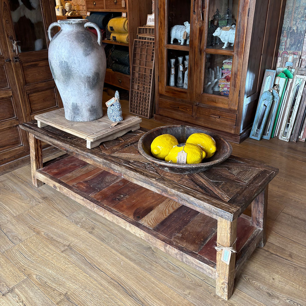 Thumbnail: Rustic Wooden Coffee Table