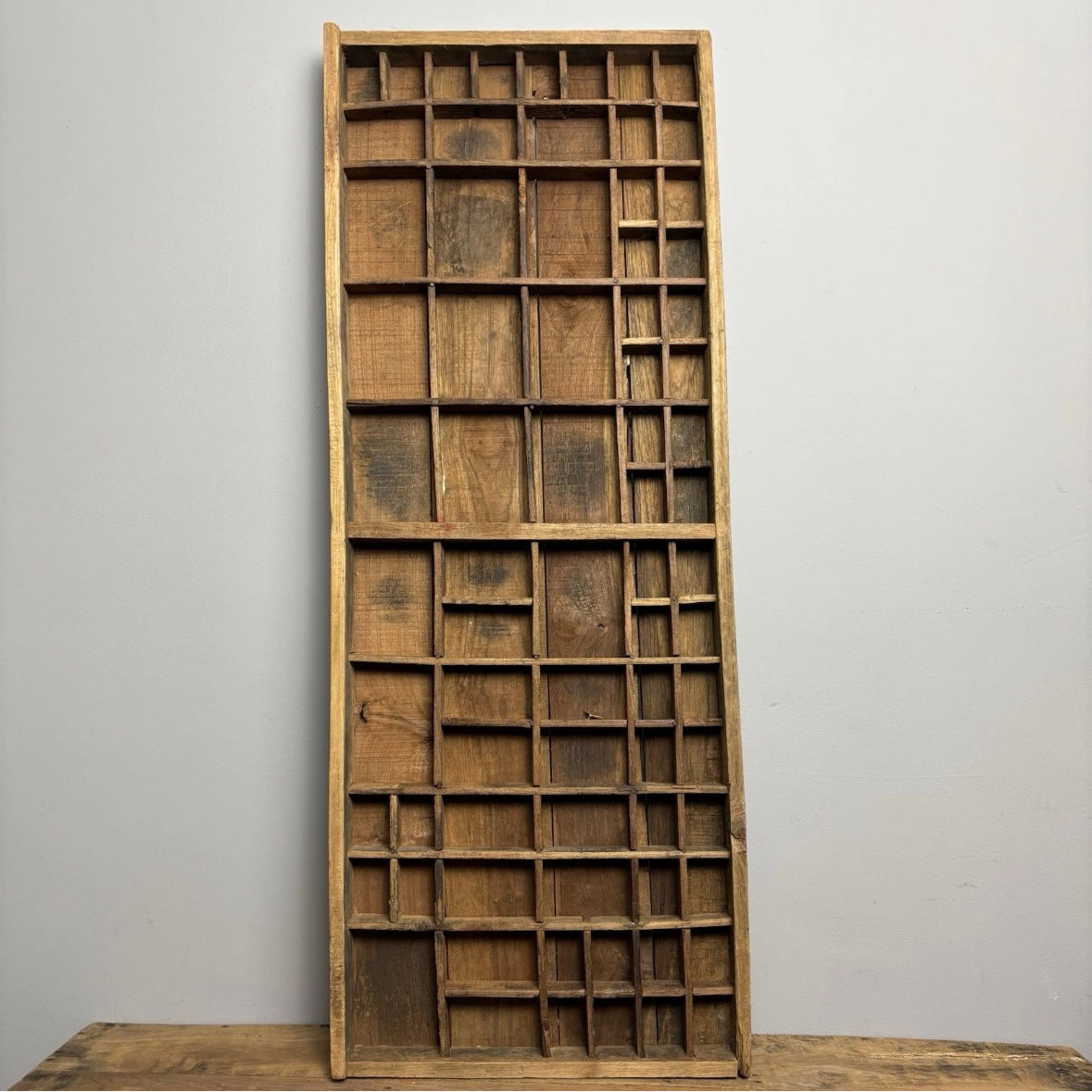 Wooden Printers Tray With Mixed Compartments