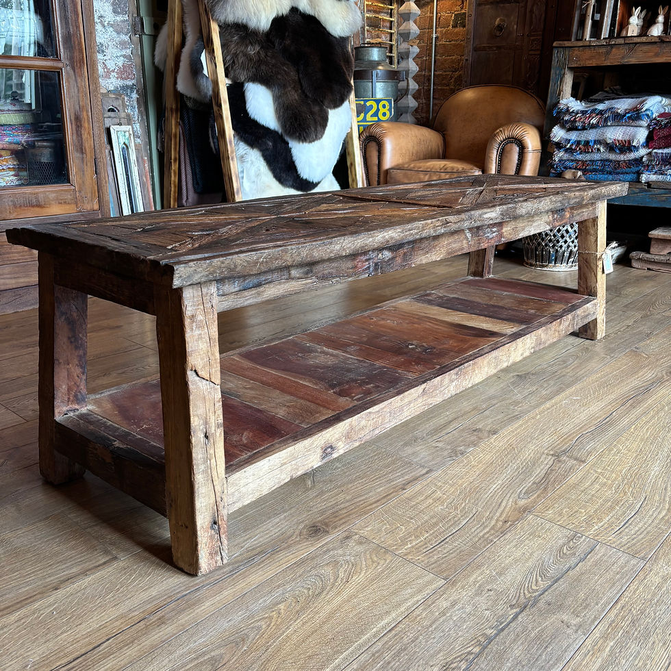Thumbnail: Rustic Wooden Coffee Table