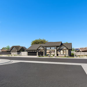 Photorealistic exterior rendering of a new home at 1110 Coal Gulch Drive in Fruita, Colorado.